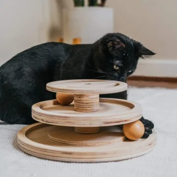 Tiered cat track toy